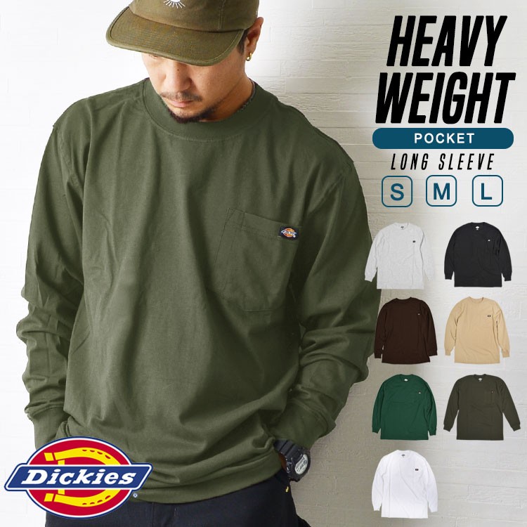 Tシャツ 長袖 Dickies ディッキーズ ロンT ロングスリーブ ブランド メンズ レディース ポケット 胸ポケットロゴ wl450 大きいサイズ