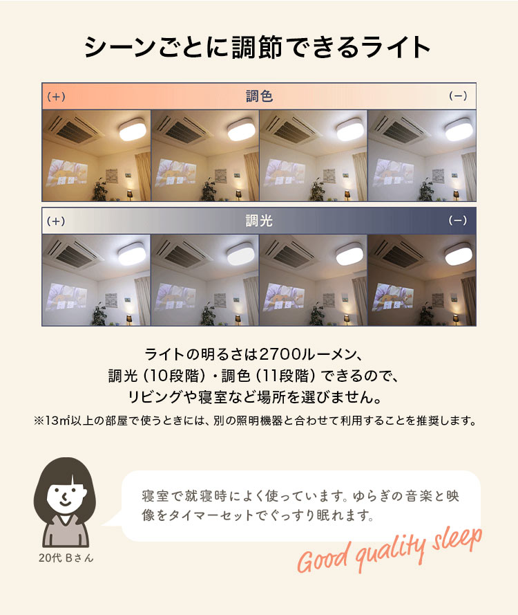 プロジェクター付き シーリングライト LED 取付簡単 DMM.make CINEMA