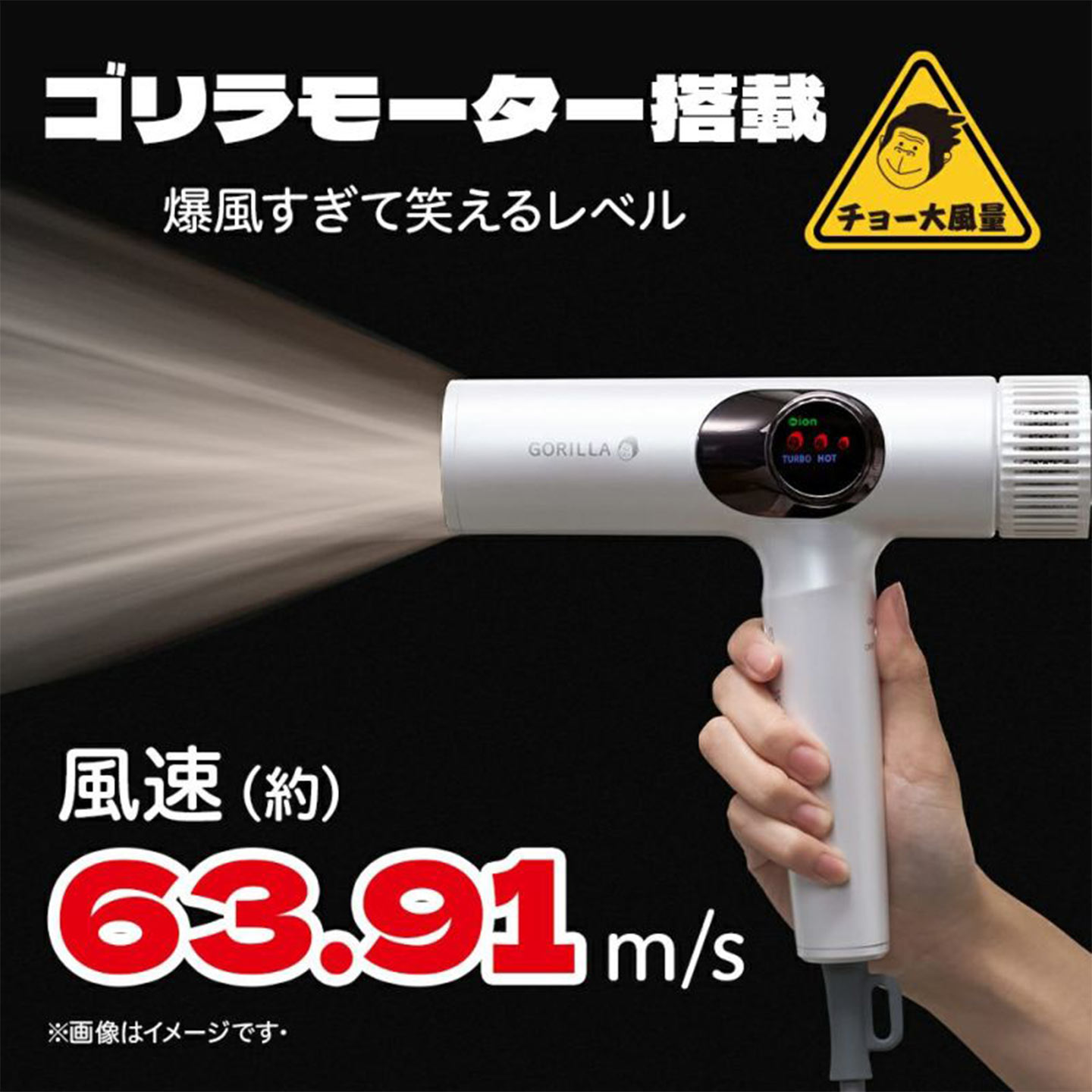 DOSHISHA（ドウシシャ） ドライヤー 速乾 大風量 1200W ゴリラのひと