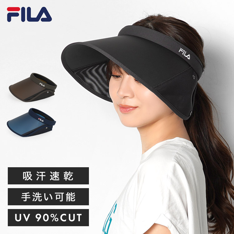 FILA サンバイザー レディース フィラ uvカット ゴルフ テニス