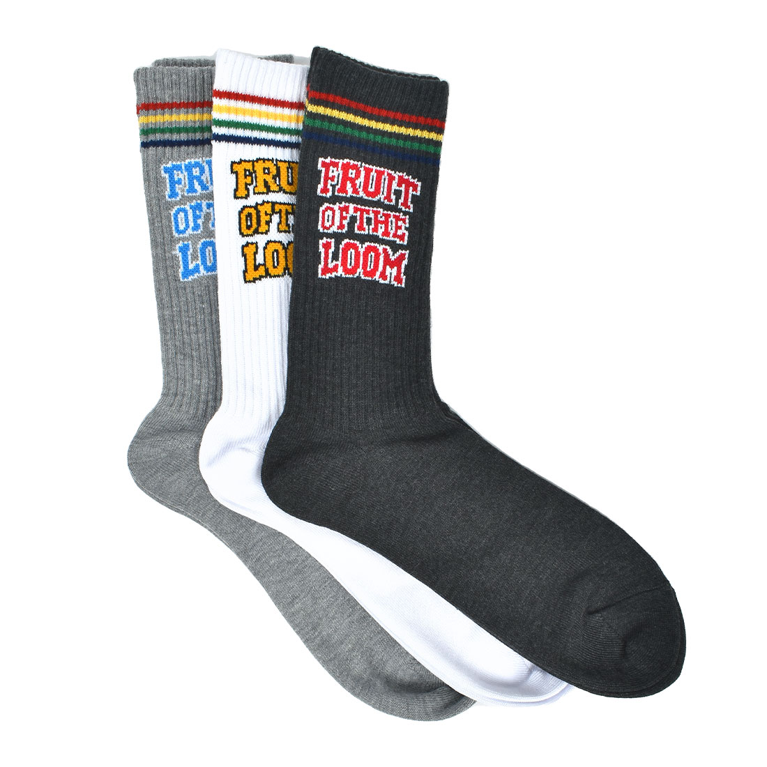 FRUIT OF THE LOOM フルーツオブザルーム 靴下 メンズ 3足セット