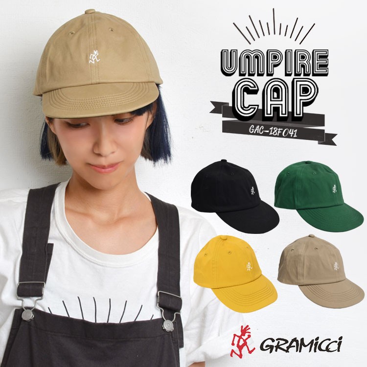 キャップ レディース メンズ GRAMiCCi グラミチ ブランド 帽子 アンパイアキャップ UMPIRE CAP 短いツバ つば 短い キャップ  小つば サイズ調整 9910-MST