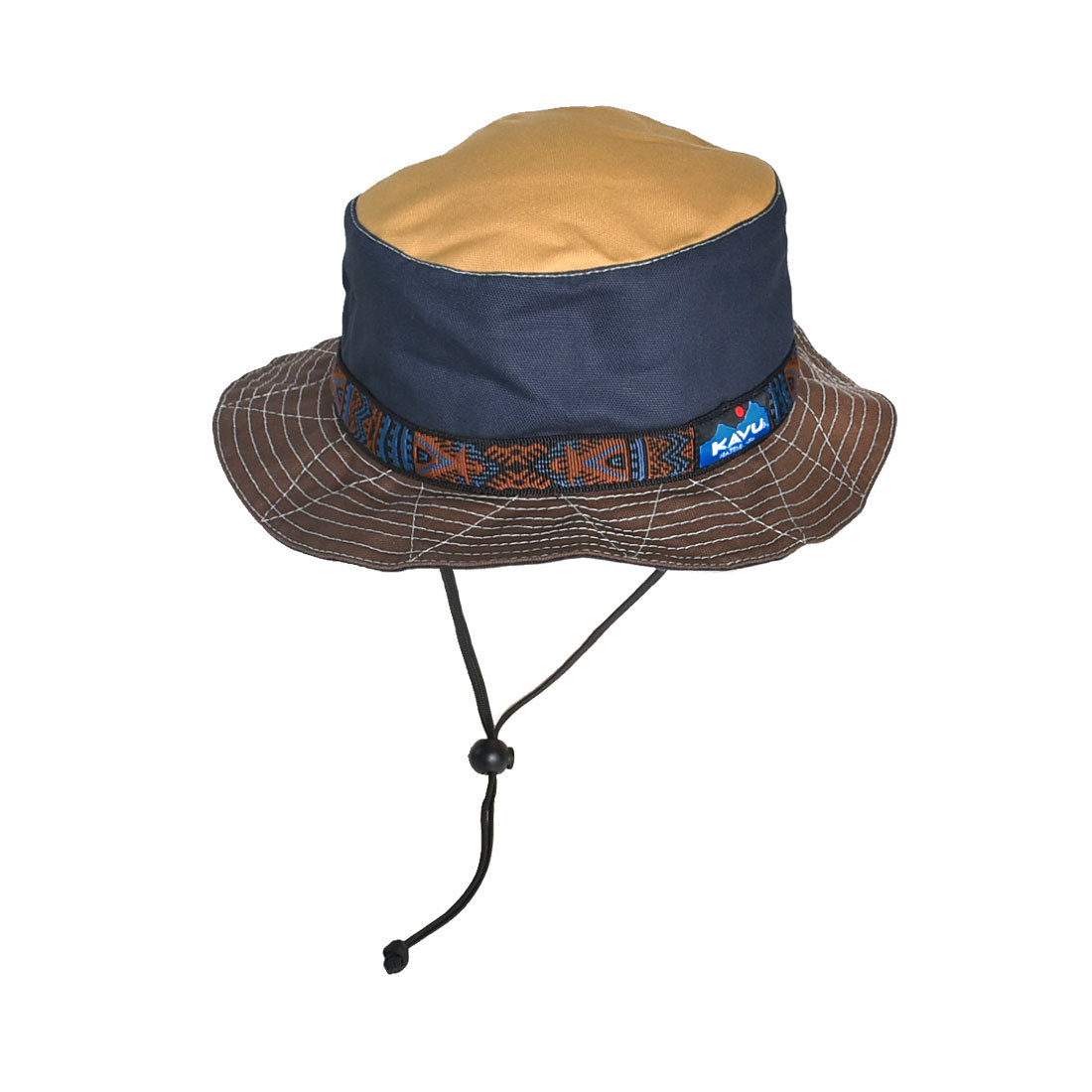 サファリハット KAVU カブー バケットハット Sサイズ ストラップ キャップ 帽子 メンズ レディース チロリアンテープ ロゴ アウトドア キャンプ