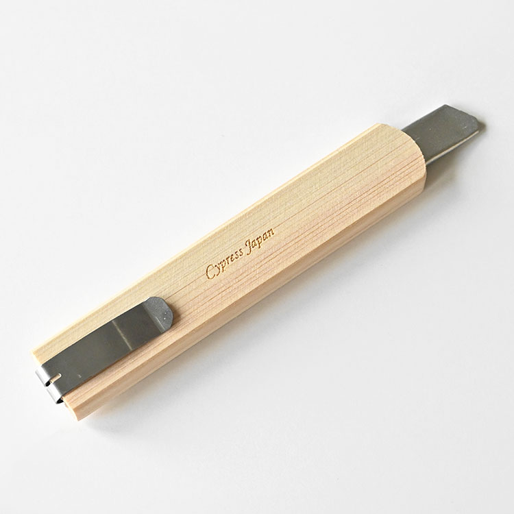 檜 カッターナイフ 木製 おしゃれ Cypress Japan 文房具 カッター 無垢