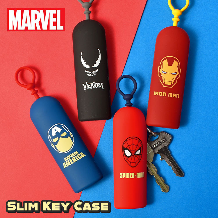 キーケース MARVEL マーベル スパイダーマン アイアンマン キャプテン・アメリカ ヴェノム キーホルダー 小さめ コンパクト 男の子 メンズ