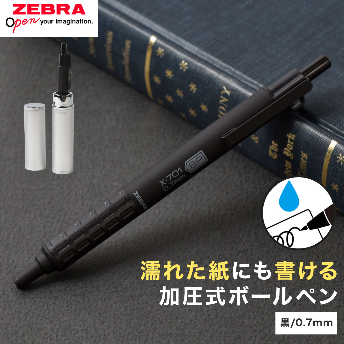 ZEBRA（ゼブラ） X-701 ボールペン 黒 日本未発売モデル 加圧式 油性