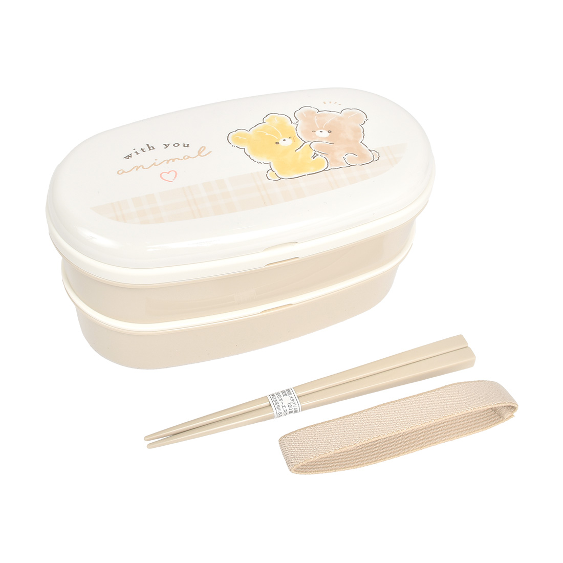 お弁当箱 2段 女子 子供 小学校 レンジ対応 食洗機対応 かわいい おしゃれ キッズ 630ml 抗菌 日本製 二段弁当 仕切り 箸付き | ブランド登録なし | 02