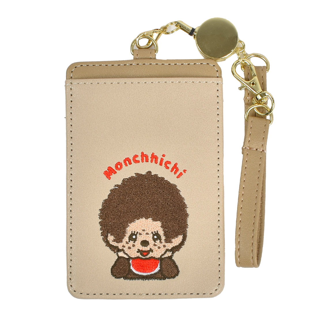 パスケース モンチッチ monchhichi 定期入れ リール付き