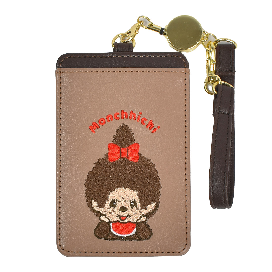 パスケース モンチッチ monchhichi 定期入れ リール付き