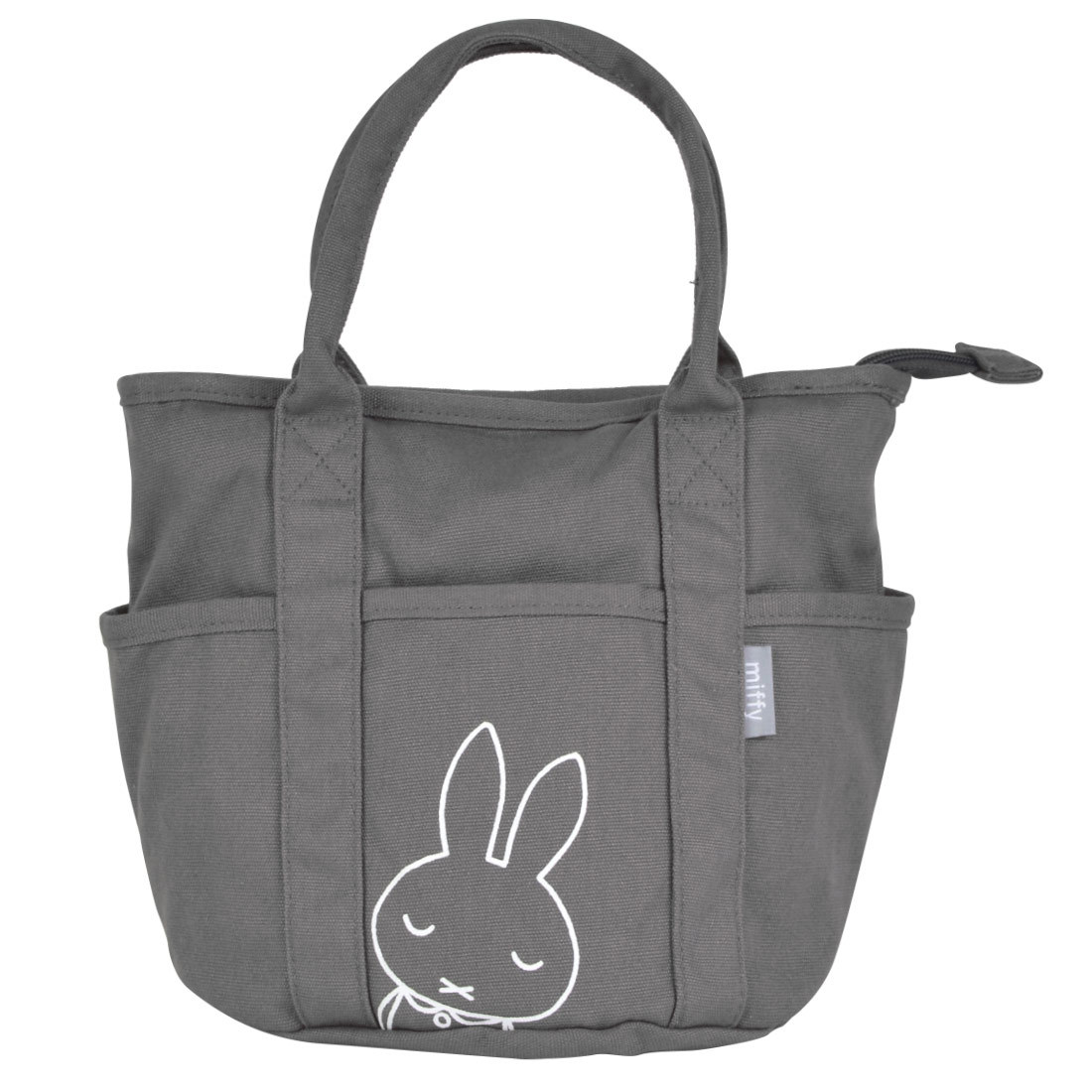 ミニトートバッグ ファスナー付き ミッフィー miffy レディース ショルダーバッグ ストラップ付 キャンバス 帆布 3ポケット シンプル ランチ トート 白 黒 グレー :mari-dbm-670:hauhau - 通販 - Yahoo!ショッピング