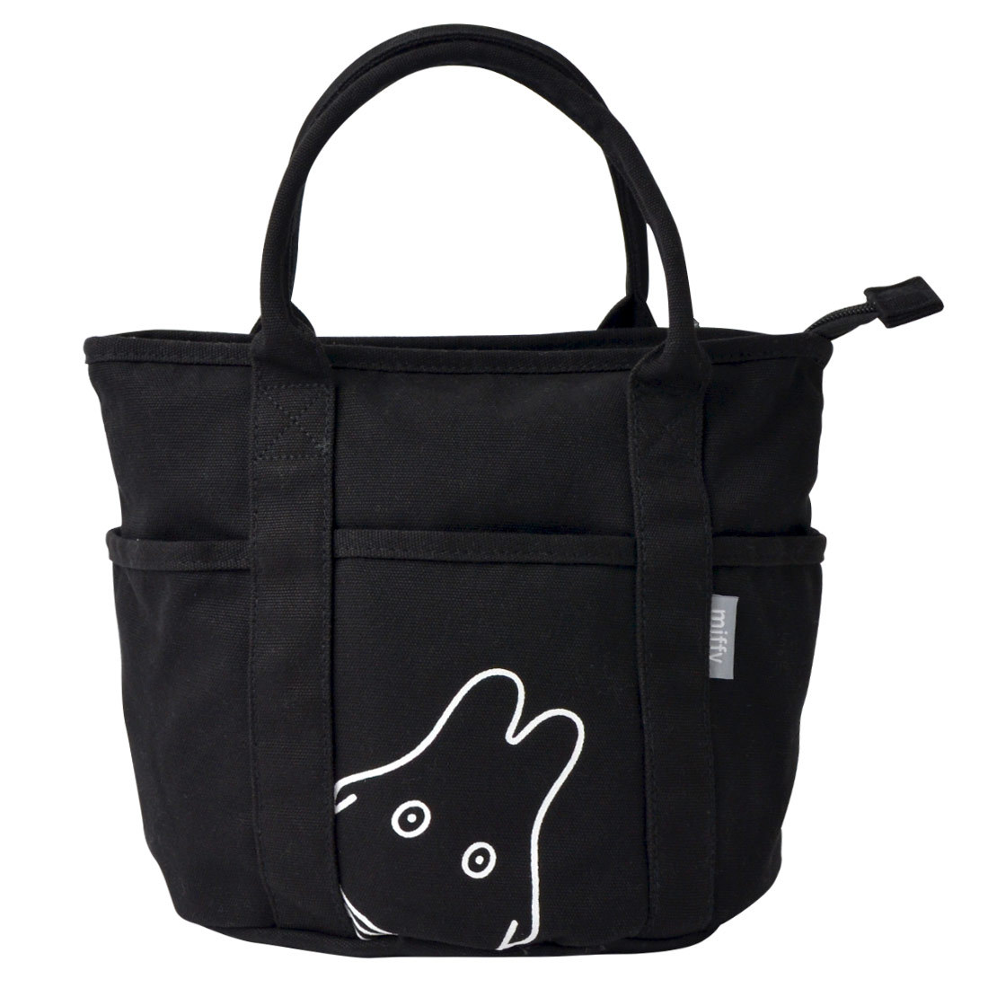 ミニトートバッグ ファスナー付き ミッフィー miffy レディース ショルダーバッグ ストラップ付 キャンバス 帆布 3ポケット シンプル ランチ トート 白 黒 グレー :mari-dbm-670:hauhau - 通販 - Yahoo!ショッピング