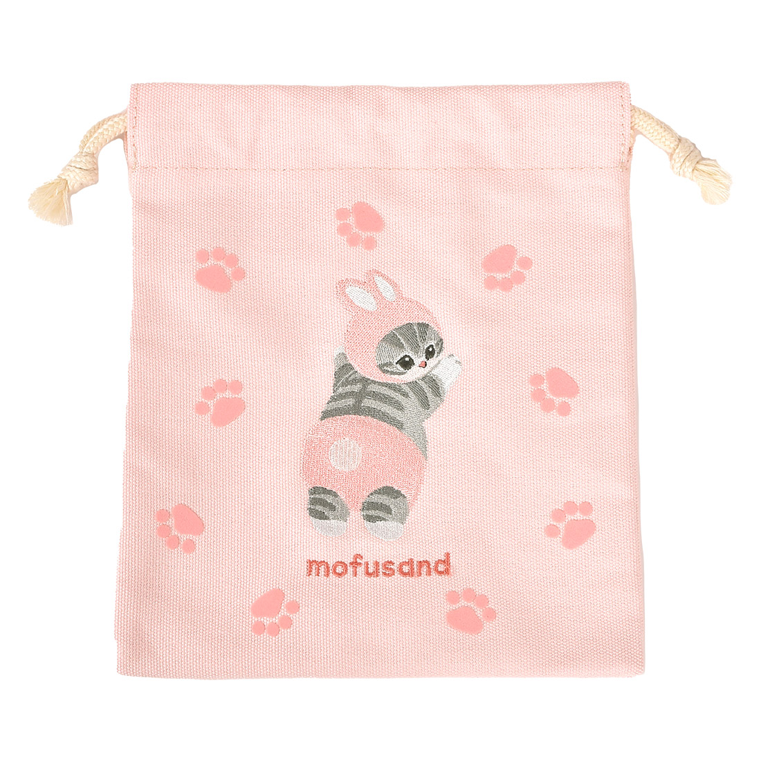 巾着 モフサンド ポーチ ミニ 小物入れ おしゃれ 刺繍 mofusand グッズ かわいい サメにゃん うさにゃん 水色 ピンク 黄色 プレゼント | マリモクラフト | 03