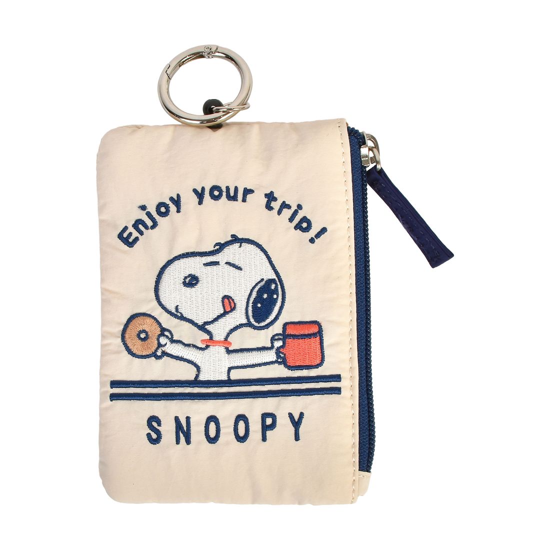 SNOOPY（スヌーピー） パスケース リール付き キーケース カードケース