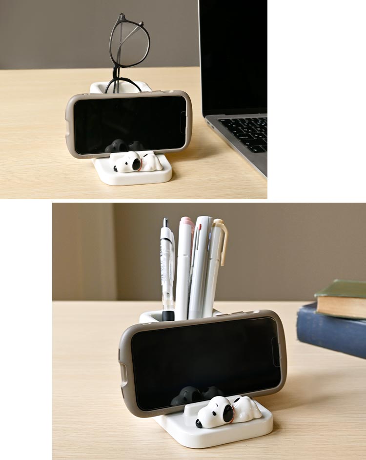 SNOOPY（スヌーピー） スマホスタンド ペン立て スマホ立てかけ ペン 