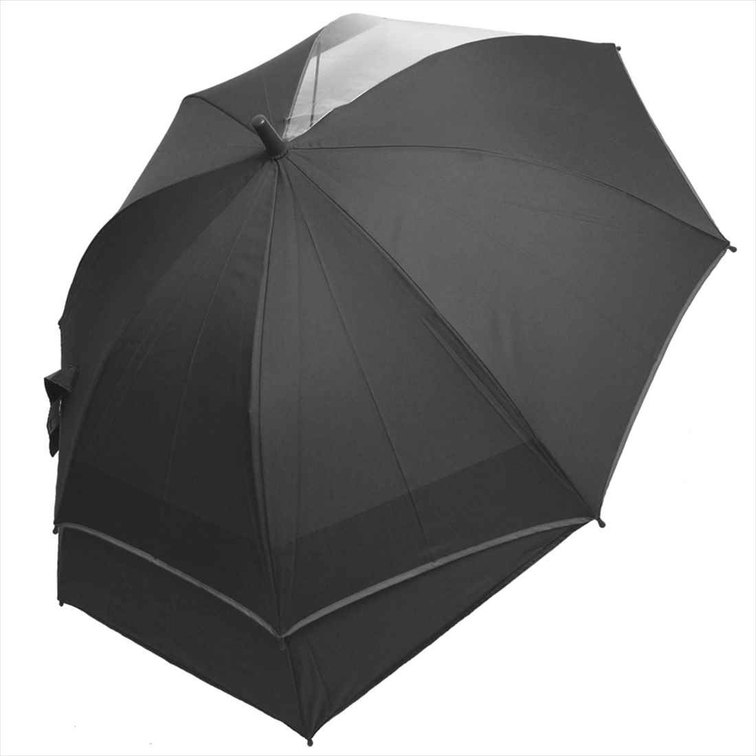 傘 キッズ 無地 伸びる傘 鞄が濡れにくい スライド 小学生 通学 ジュニア 透明窓 雨具 55cm 男の子 長傘 雨傘 キッズ 軽量