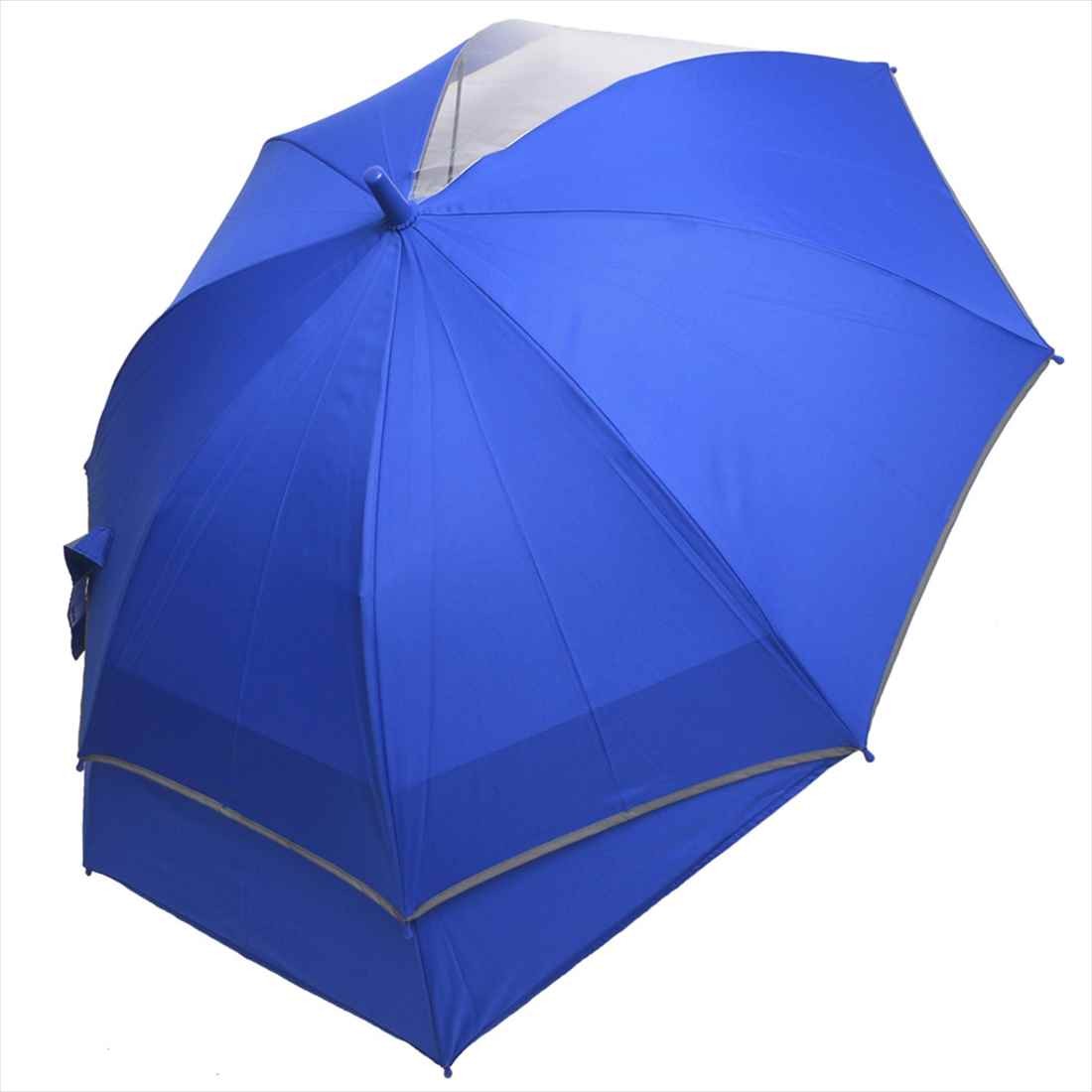 傘 キッズ 無地 伸びる傘 鞄が濡れにくい スライド 小学生 通学 ジュニア 透明窓 雨具 55cm...