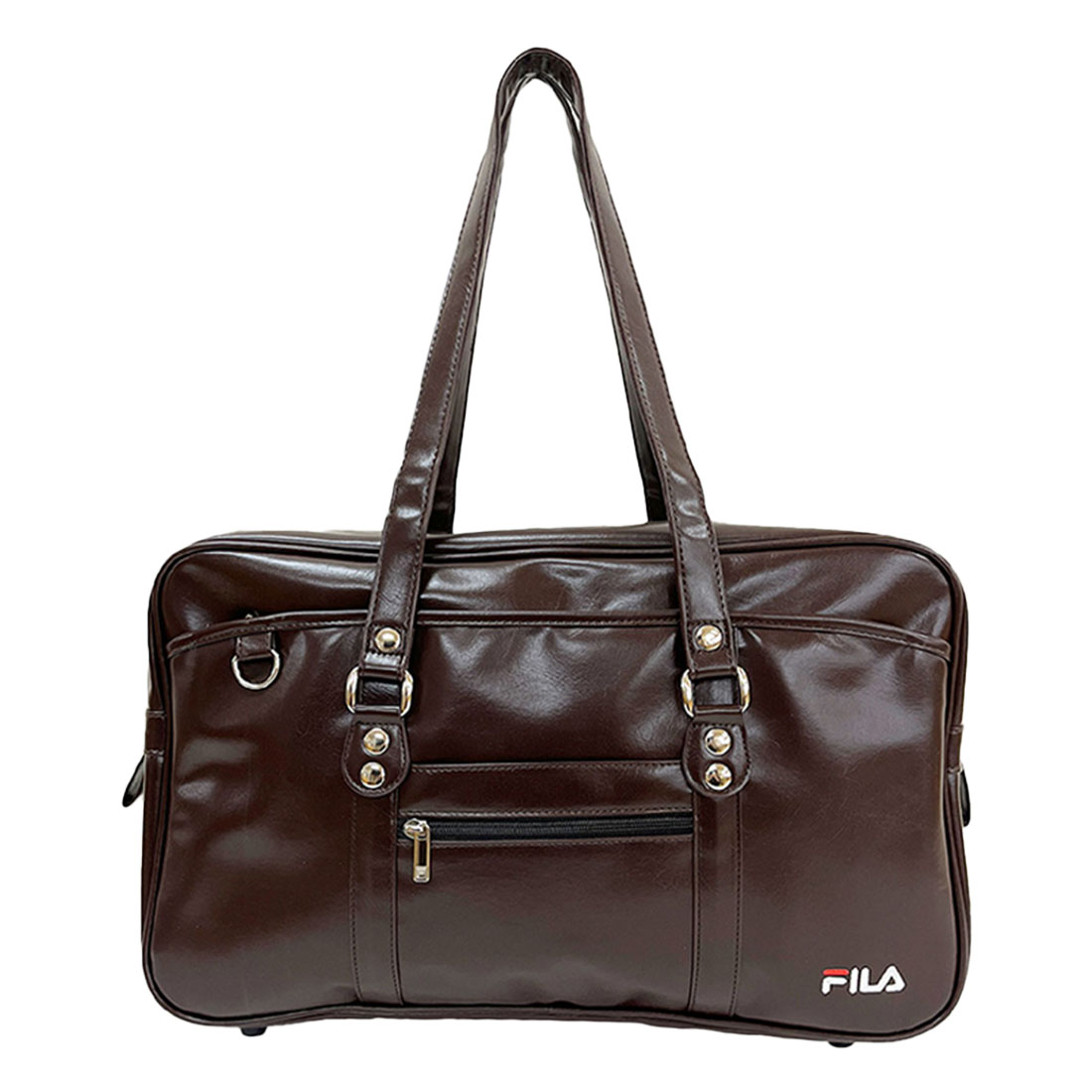 誠実 FILA スクールバッグ フィラ 高校生 合皮 スクバ ブラウン バッグ