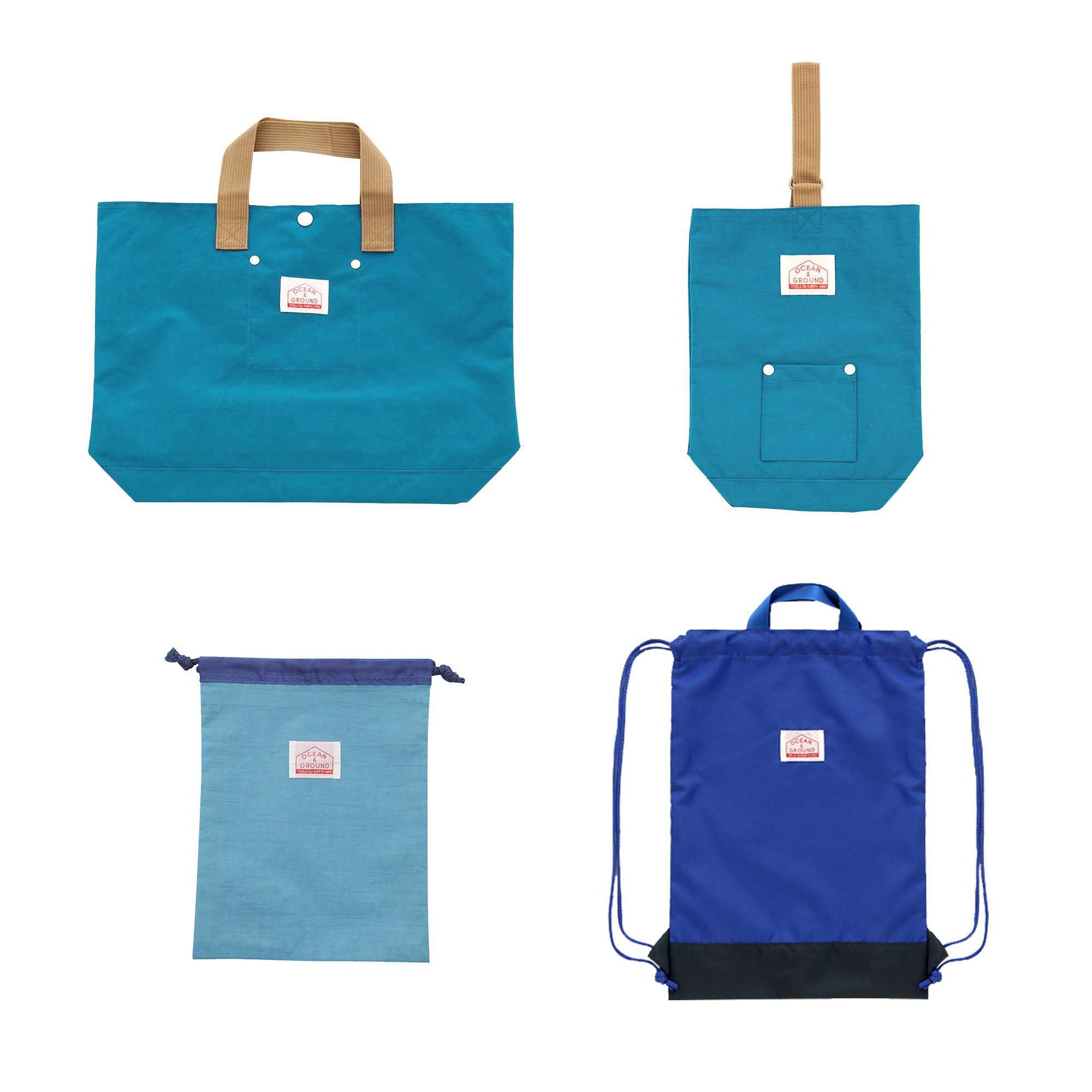 アウトドア風デザイン 入園入学4点セット男の子 女の子 ハンドメイド Ocean&Ground（オーシャンアンドグラウンド） 入園入学セット 4点