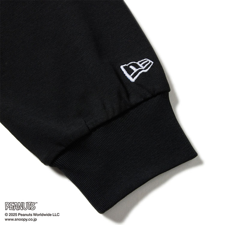 NEW ERA - ニューエラ スヌーピー ゴルフ ウェア 長袖 ハイネック メンズ NEWERA 14344460 Sサイズ ゴルフシャツ Tシャツ 長袖シャツ COOLERA 吸汗 速乾 黒 ブラック 刺繍 プリント おしゃれ ゴルフ好 PEANUTS NEW ERA ニューエラ ゴルフ ウェア 長袖 スヌーピー コラボ S