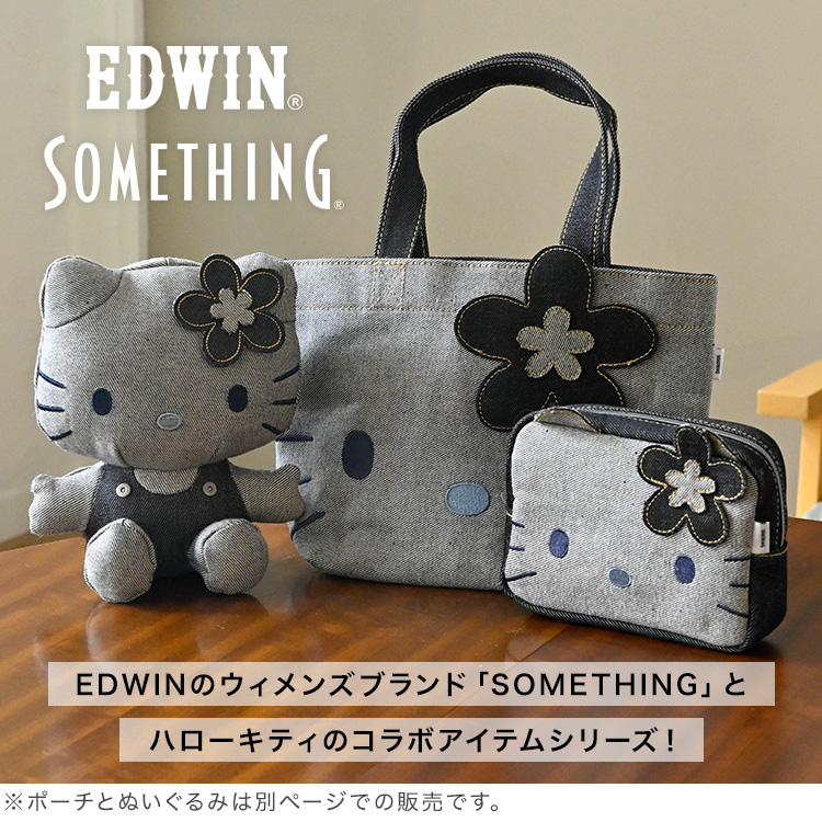 SOMETHING（サムシング） ミニトートバッグ ハローキティ EDWIN