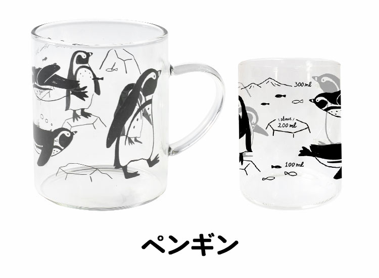 楽天市場】グラスマグ マグカップ アニマル ガラス 動物柄