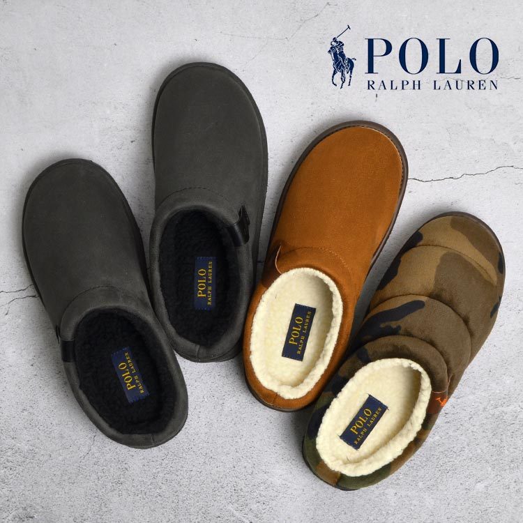 ムートンスリッパ メンズ おしゃれ POLO RALPHLAUREN ポロ ラルフ