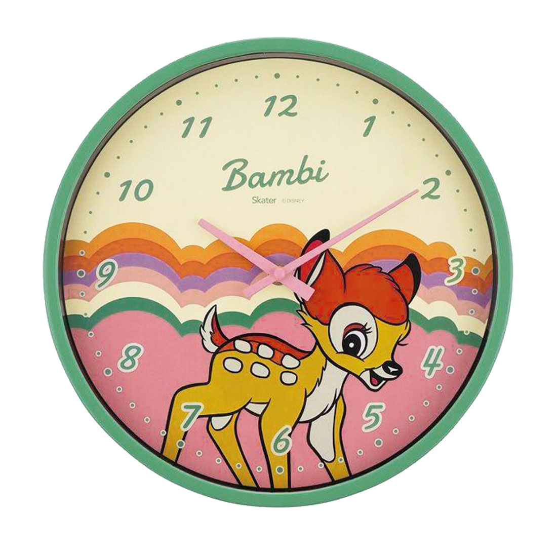 壁掛け時計 ディズニー レトロ かわいい おしゃれ Disney 時計 子供 ミッキー ミニー チップ&デール くまのプーさん バンビ ルーイ デューイ ヒューイ｜hauhau｜02