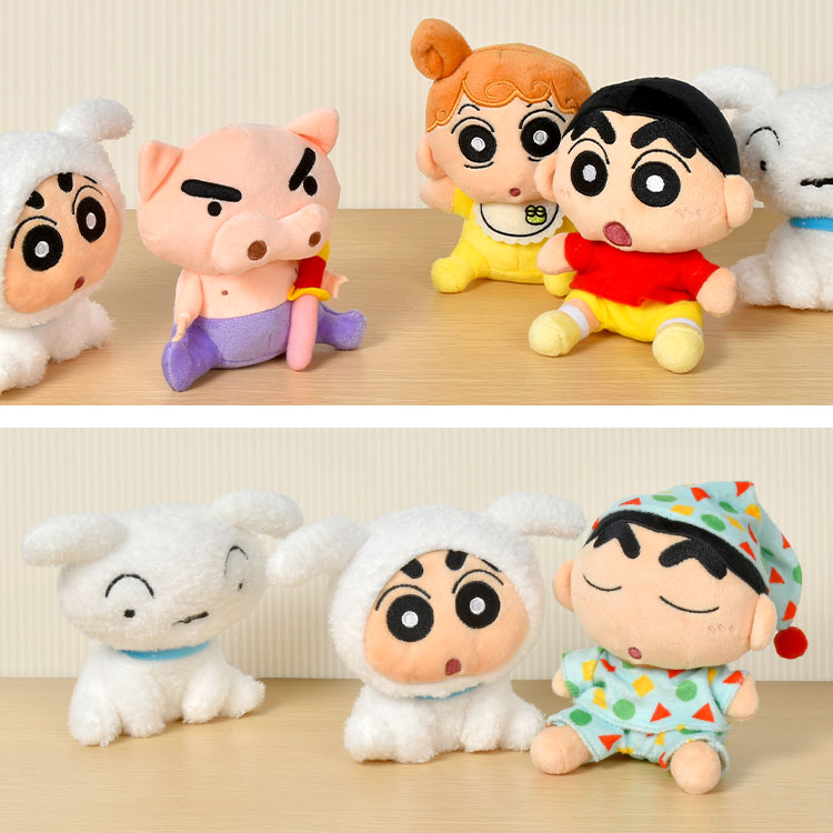 クレヨンしんちゃん ぬいぐるみ おすわりマスコット シロ ぶりぶり
