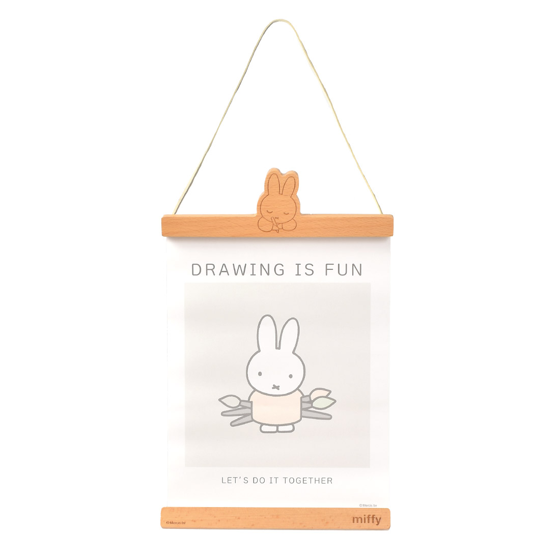 タペストリー棒 miffy ミッフィー ポスターハンガー 21.5cm 横 マグネット式 磁石 かわいい おしゃれ A4 A5 壁掛け 挟むだけ | ブランド登録なし | 02