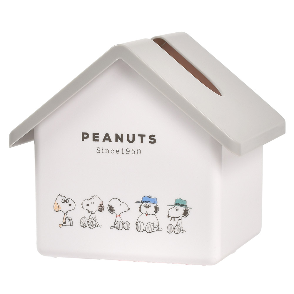 ティッシュケース スヌーピー ミッフィー おしゃれ 白 かわいい コンパクト キャラクター ハウス型 家型 ティシュカバー | ブランド登録なし | 03