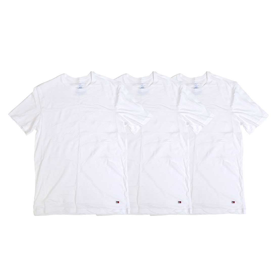 Tシャツ 3点セット TOMMY HILFIGER トミー ヒルフィガー カットソー S M L ブランド メンズ 09tcr01 男性 ホワイト  ルームウェア コットン シンプル