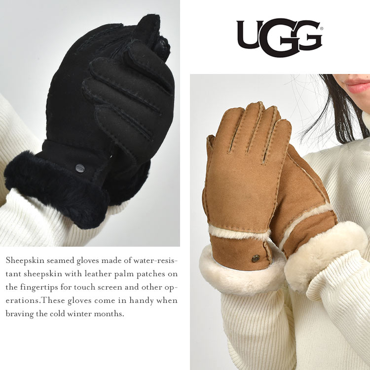 UGG（アグ） 手袋 レディース スマホ 暖かい 本革 シープスキン