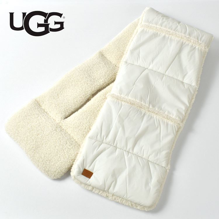 【美品】 UGG 裏ボア仕様マフラー UGG マフラー レディース ブランド 差し込み 通すだけ アグ 冬