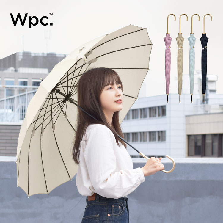 雨傘 レディース wpc 16本骨ソリッド ダブリュピーシー 55cm 丈夫 女性