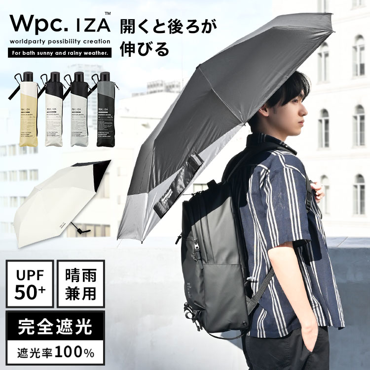 Wpc. IZA 日傘 折りたたみ 完全遮光 wpc メンズ 晴雨兼用 超撥水