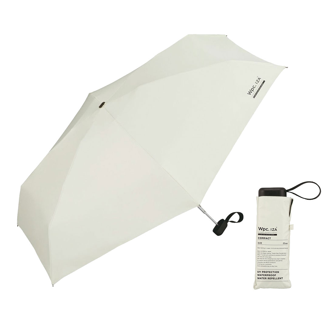 wpc IZA イザ 日傘 折りたたみ 完全遮光 メンズ 軽量 晴雨兼用 遮光率100% UVカット 6本骨 53cm 超撥水 紫外線対策 裏面黒 | Wpc. IZA | 04