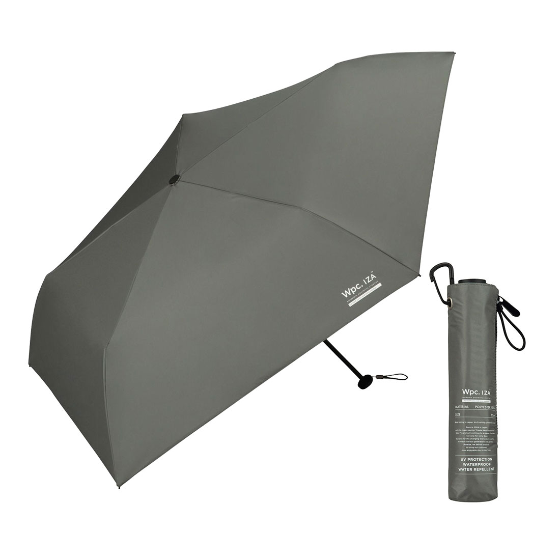 日傘 折りたたみ 完全遮光 メンズ wpc IZA 折り畳み 遮光率100% 55cm UVカット コンパクト 軽量 スリム 晴雨兼用 超撥水 男性 紫外線対策 遮熱 無地 送料無料 | Wpc. | 04