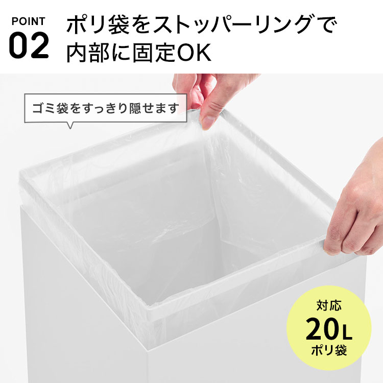 tower 山崎実業 蓋付きトラッシュカン タワー 角型 14L 公式 10596