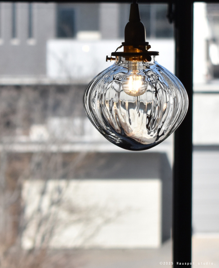 【2灯分価格】クリアガラス 2灯 ペンダントライト ペンダントライト ソケット シェード セット Glass Lighting Frukt S