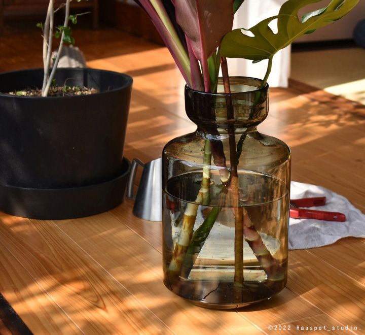 フラワーベース 北欧 おしゃれ バブル Bubble クリアブラック Lサイズ