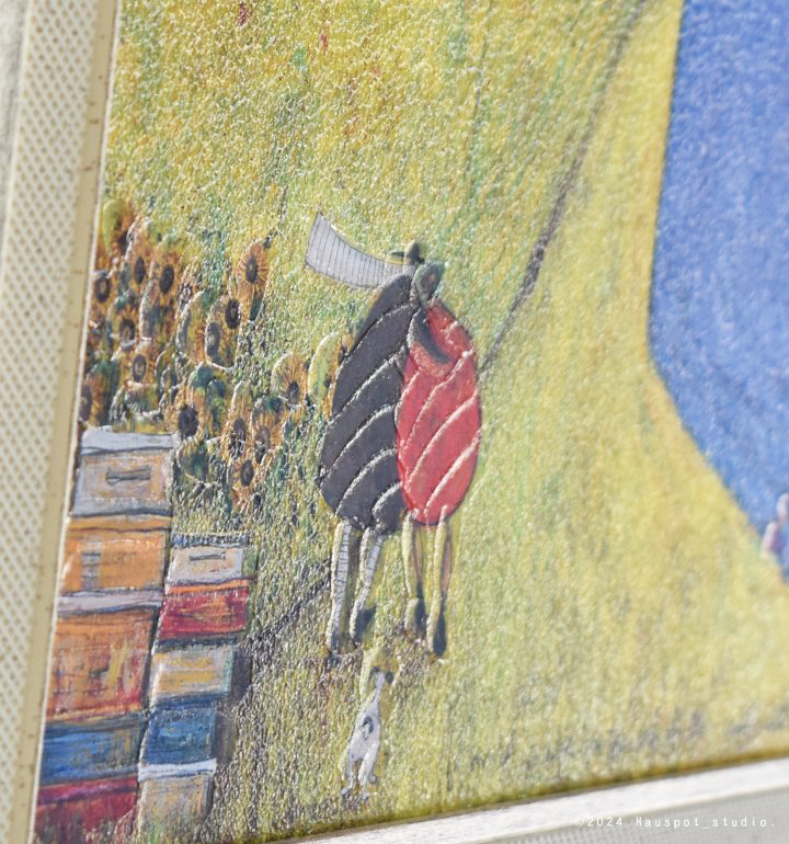 サムトフト 絵画 額入り sam toft 特殊ゲル加工アート 油絵風 約