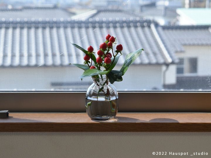 花瓶 ストライプデザイン おしゃれ カラーガラス Sサイズ：直径4.8cm