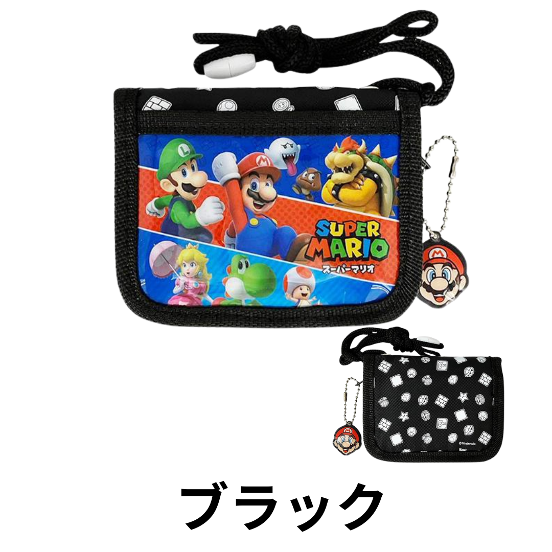 【新品/未使用】財布「スーパーマリオ　ウォレット」 楽天市場】マリオ ラウンド財布 【ブラック】/ RFウォレット スーパー