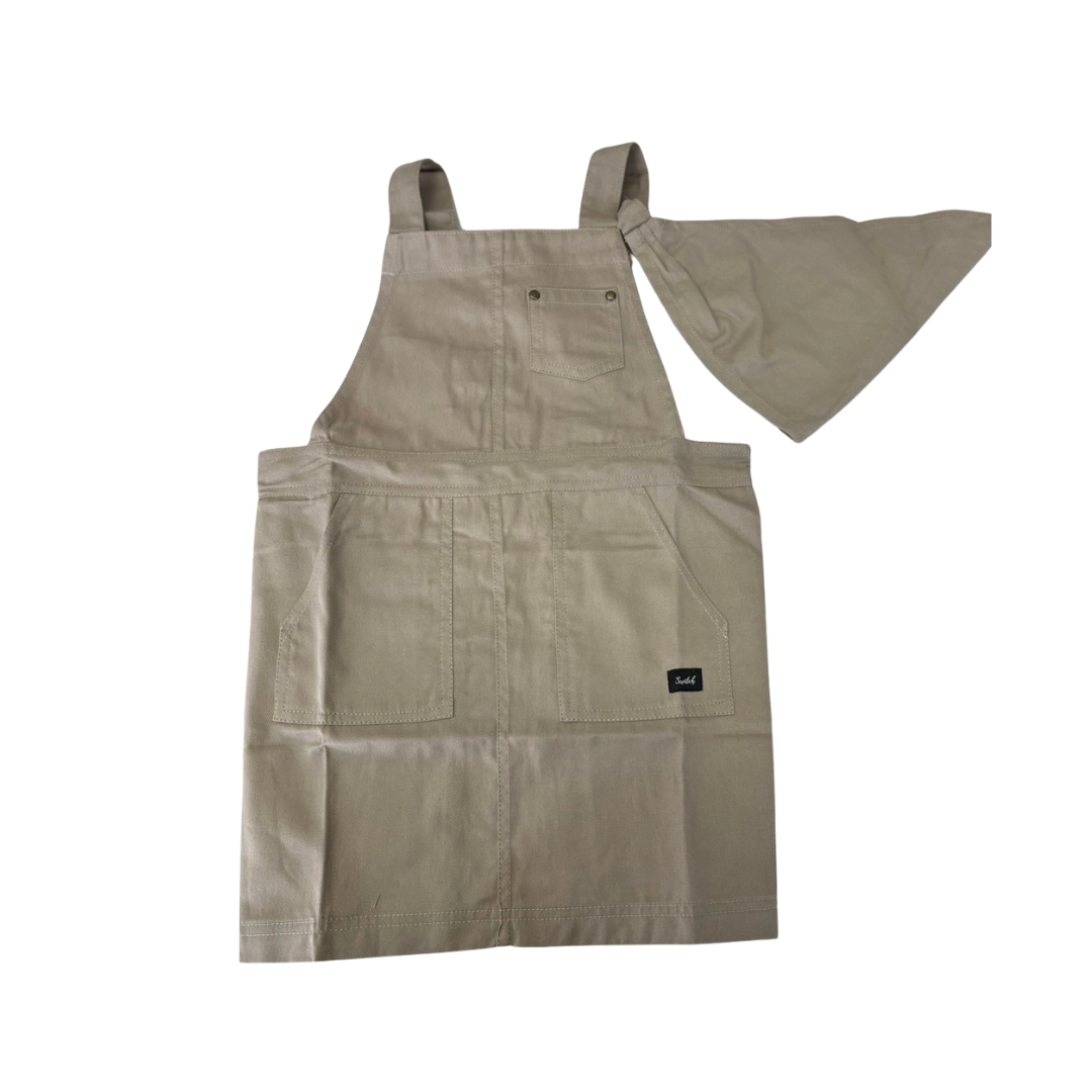 キッズ エプロン 子供 三角巾付き 綿100％ 110 120 130 男の子 女の子