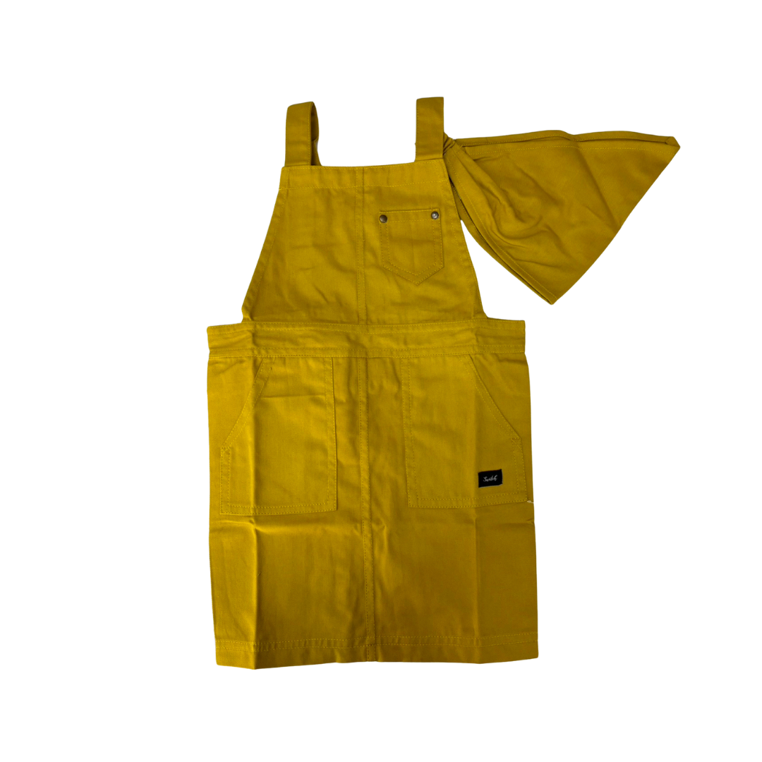 キッズ エプロン 子供 三角巾付き 綿100％ 110 120 130 男の子 女の子