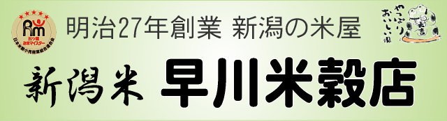 新潟米 早川米穀店 ロゴ