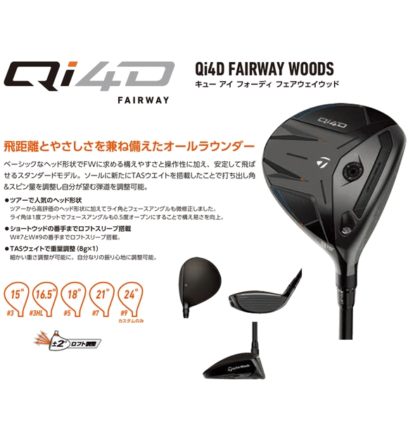 TaylorMade（テーラーメイド） Qi4D フェアウェイウッド 日本正規品