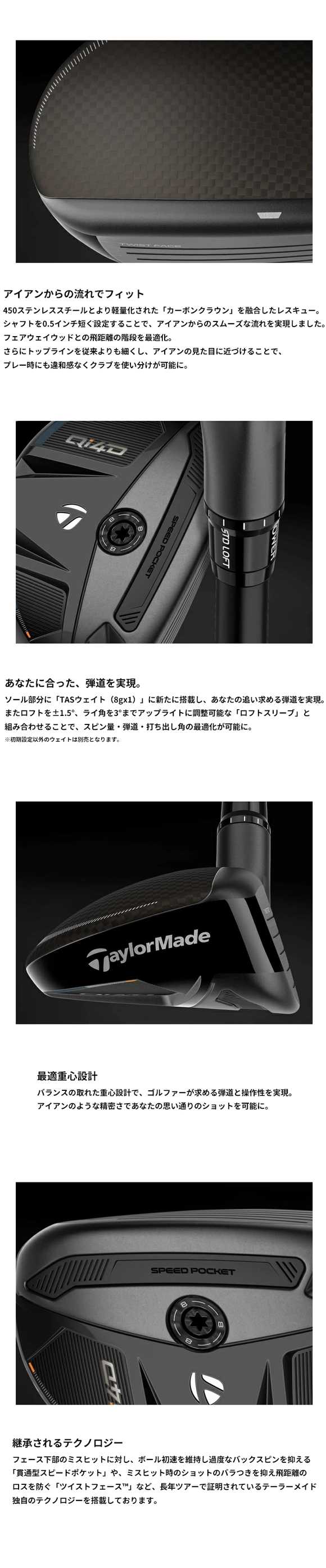 TaylorMade（テーラーメイド） Qi4D レスキュー ユーティリティ 日本
