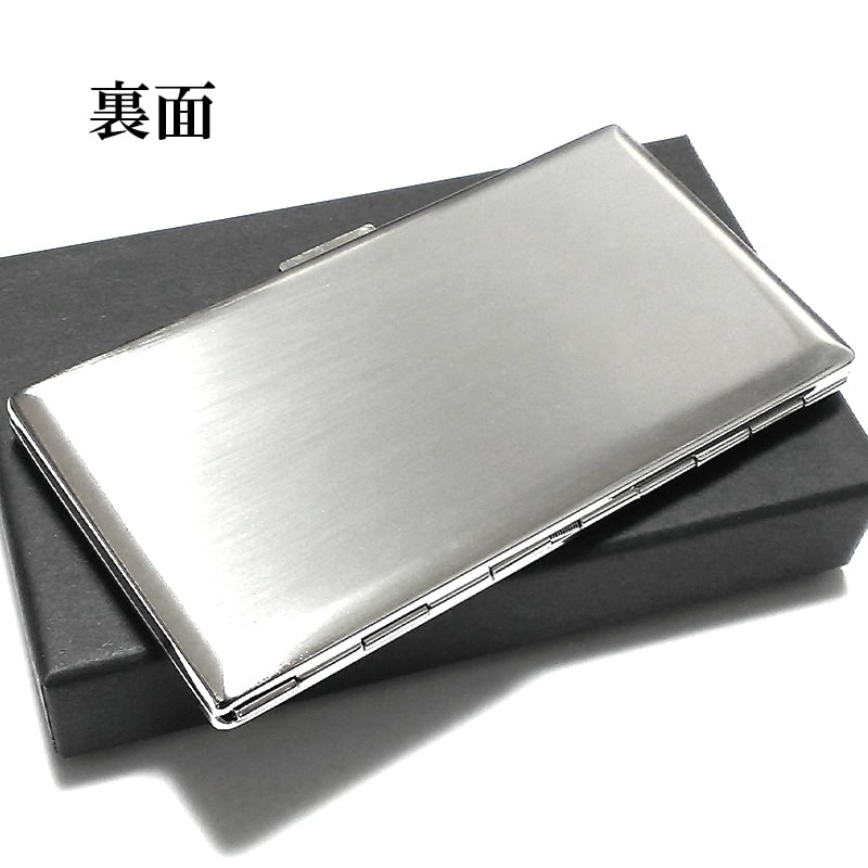 タバコケース 100mm ロング リリースリム ブラック パネル シガレット