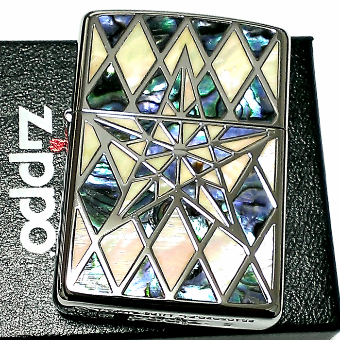 ZIPPO アーマー ジッポ シェルスター 両面加工 重厚 シェルインレイ 